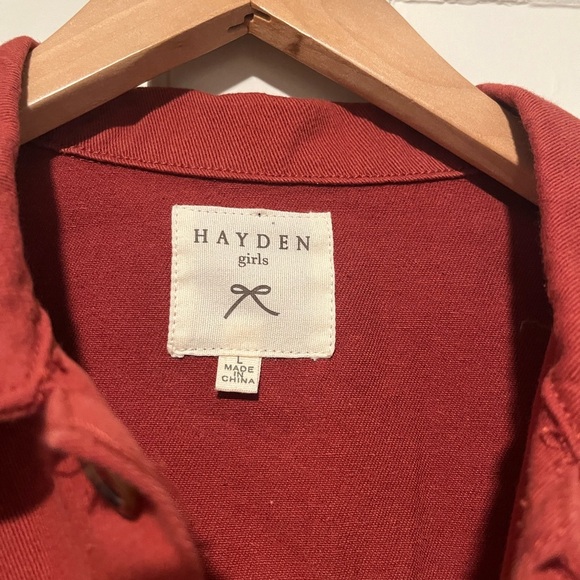 Hayden Girls Burnt Orange Cotton Cropped Jacket - Picture 3 of 3